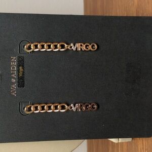 ♍Sparkly Virgo Dangle Earrings – Ava & Aiden, Gold-Tone, 2 1/8" Long Lightweight